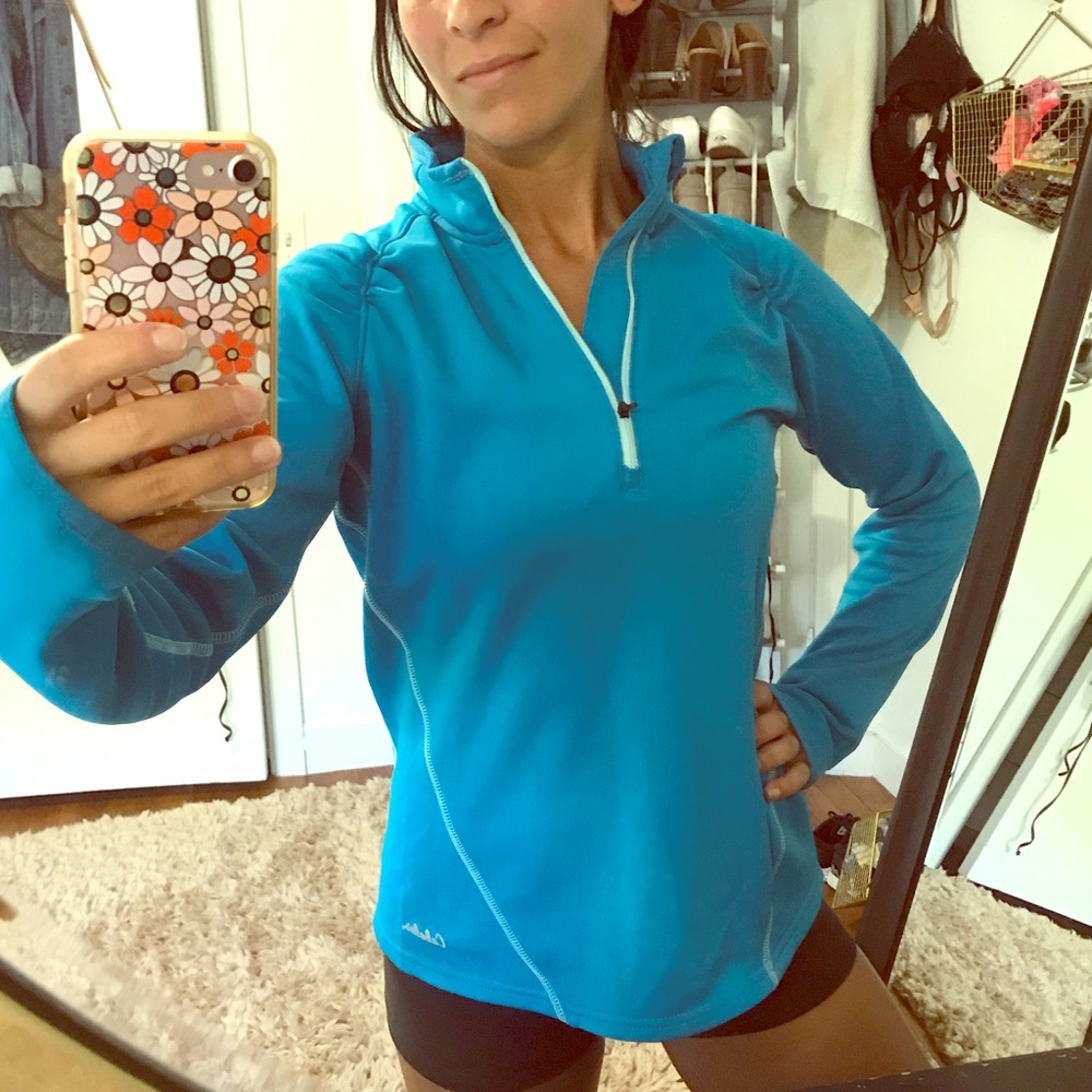 Cabela’s blue fleece quarter zip!